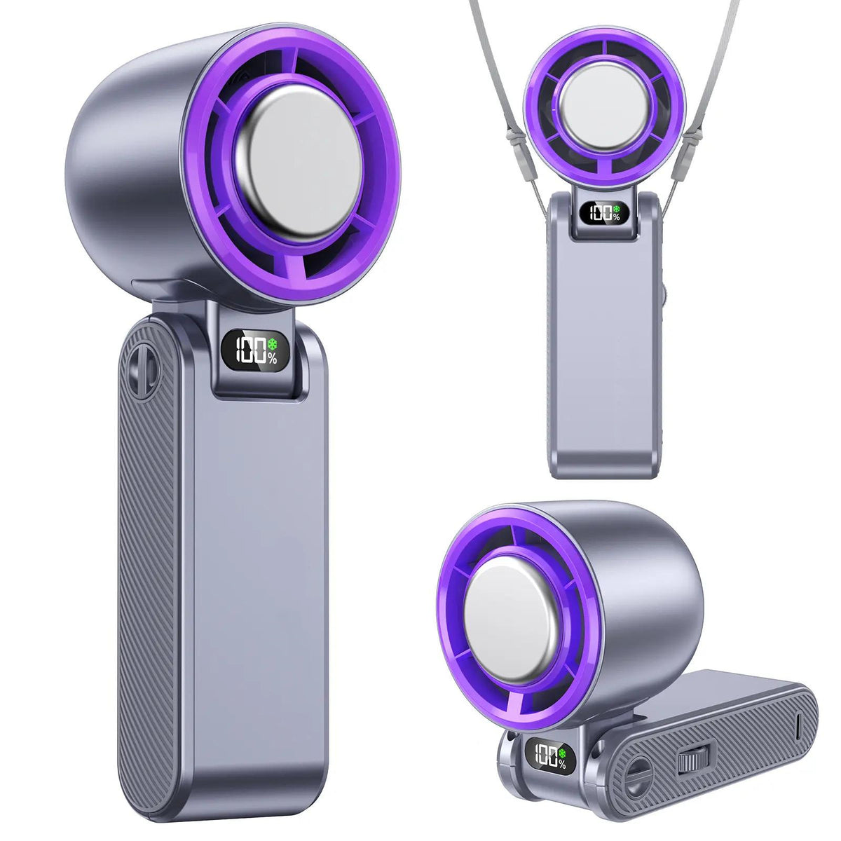 Portable Turbo Cooling Fan -Rechargeable Handheld & Desktop Fan